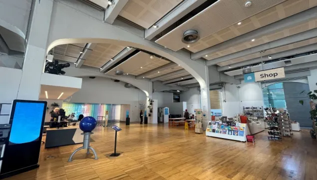 The main lobby of the We The Curious building