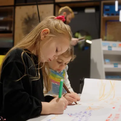 If you were prime minister, what would you do to help the environment? These children shared their ideas on the giant scroll. 